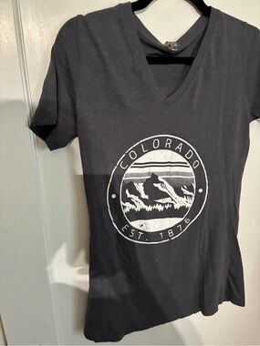 Platinum V-Neck Tee - Dark Charcoal